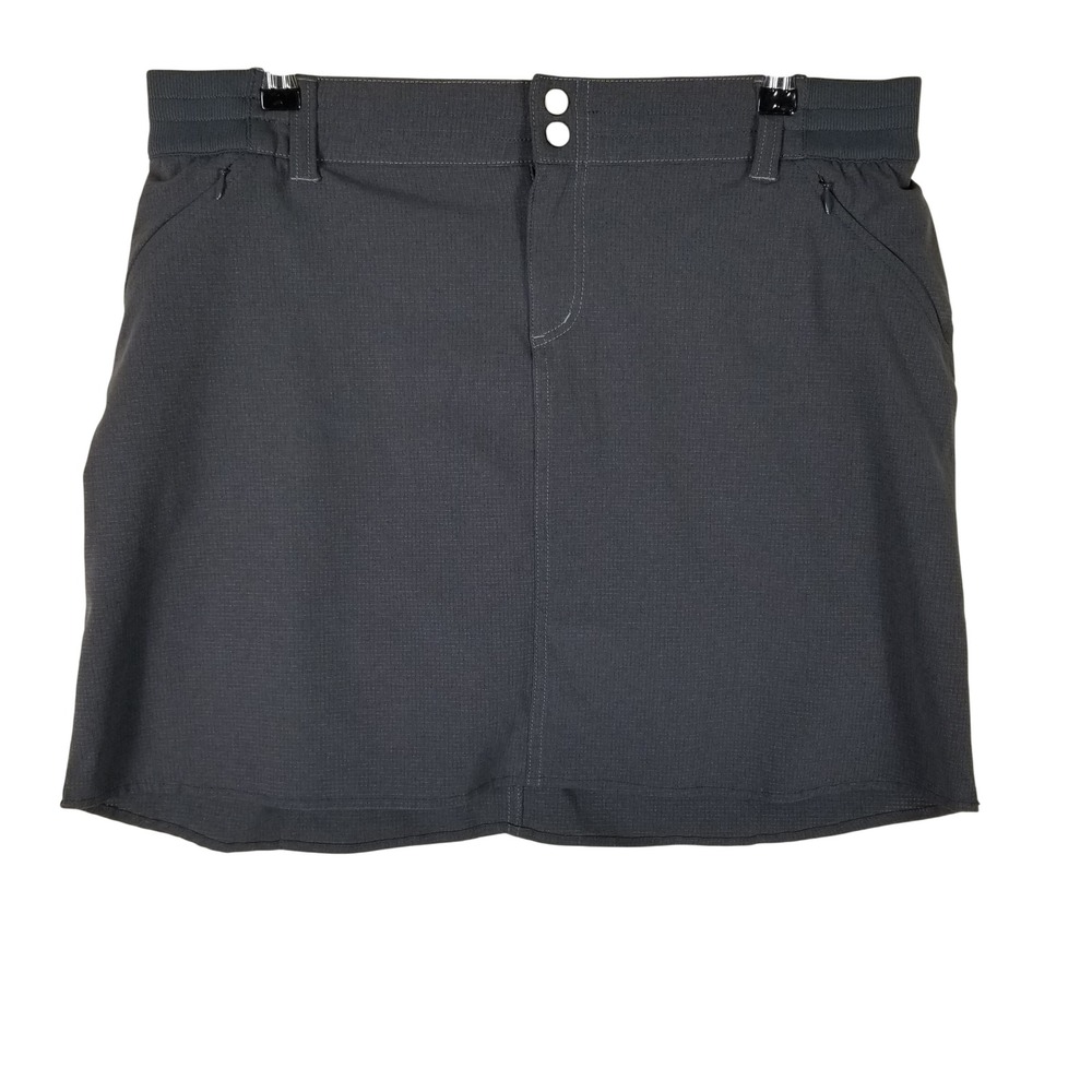 KUHL Skort Women 14 Charcoal Gray Hiking Outdoor Activewear Ripstop Stretch